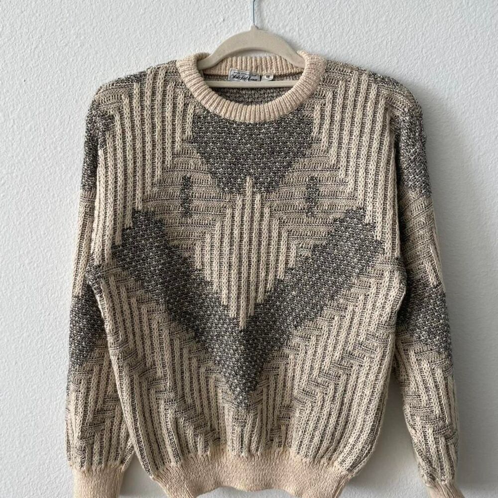 Saks Fifth Ave Knit Sweater Women's 18 Vintage 90s Chunky Outerwear Long Sleeve